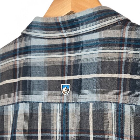 Kuhl Skorpio Plaid Shirt Men's Jacquard Knit Preppy Outdoors Country Hiking XXL - Picture 3 of 7